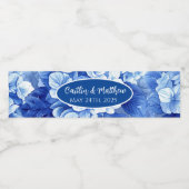 Blue Hydrangeas Mariage bouteille d'eau Étiquettes (Étiquettes simples)