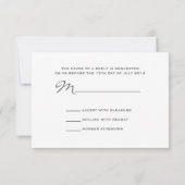 Blue Hydrangeas Mason Jar Rustic Wedding RSVP (Achterkant)