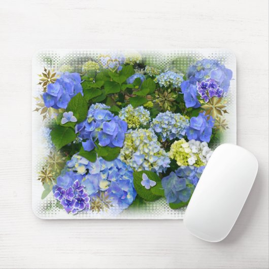 BLUE HYDRANGEAS~ Mousepad Muismat (Met muis)