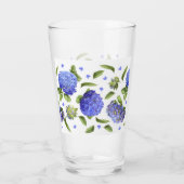 Blue Hydrangeas Pattern Glas (Achterkant)