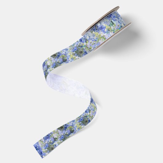 Blue Hydrangeas Pattern Lint (Achterkant)