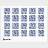 Blue Hydrangeas Pattern Sticker Personalize (Vel)