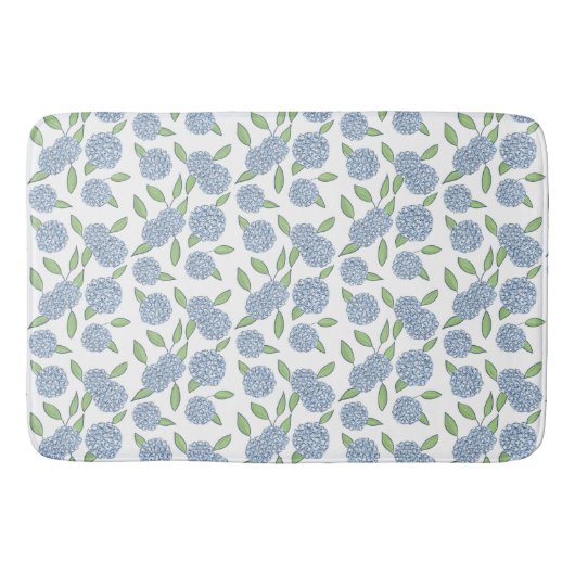 Blue Hydrangeas Preppy Coastal New England Badmat (Voorkant)
