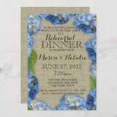 Blue Hydrangeas repetitie diner 5x7 Kaart (Voorkant / Achterkant)