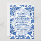 Blue Hydrangeas repetitie diner uitnodiging (Voorkant)