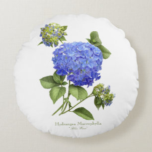 Blue Hydrangeas Rond Kussen