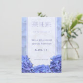 Blue Hydrangeas Save the Date Notice Kaart (Staand voorkant)