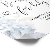 Blue Hydrangeas thé pot Books for baby Poster (Coin)