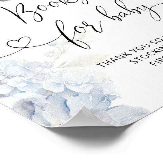 Blue Hydrangeas thé pot Books for baby Poster (Coin)