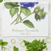 Blue Hydrangeas Theedoek (Gevouwen)