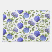 Blue Hydrangeas Theedoek (Horizontaal)