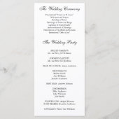 Blue Hydrangeas Trouwprogramma Programma (Achterkant)