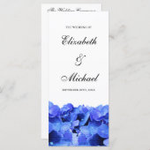 Blue Hydrangeas Trouwprogramma Programma (Voorkant / Achterkant)