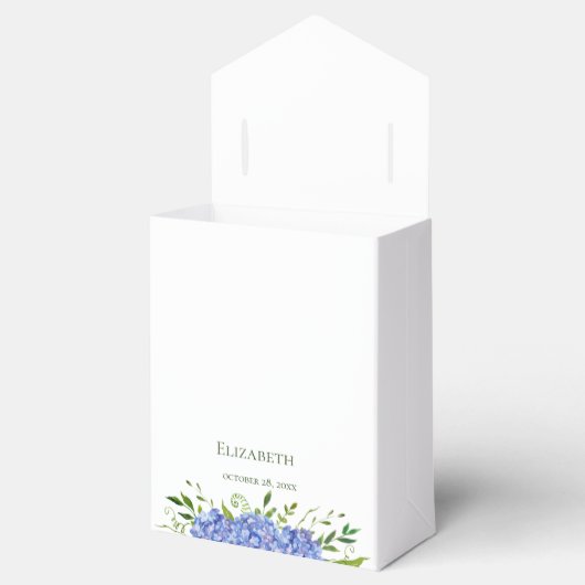 Blue Hydrangeas Vrijgezellenfeest dank u Bedankdoosjes (Geopend)