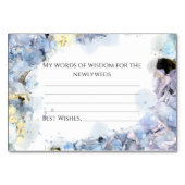 Blue Hydrangeas Waterverf Weddenschap Kaarten (Achterkant)