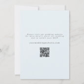Blue Hydrangeas Waterverf Wedding QR Code Kaart (Achterkant)