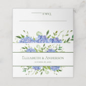 Blue Hydrangeas Wedding (Buitenkant ongevouwen)