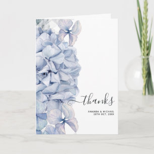 Blue Hydrangeas Wedding Bedankkaart