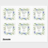 Blue Hydrangeas Wedding Bedankt Vierkante Sticker (Vel)