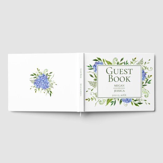 Blue Hydrangeas Wedding Gastenboek (Volledig)