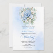 Blue Hydrangeas Wedding Invitation (Devant)