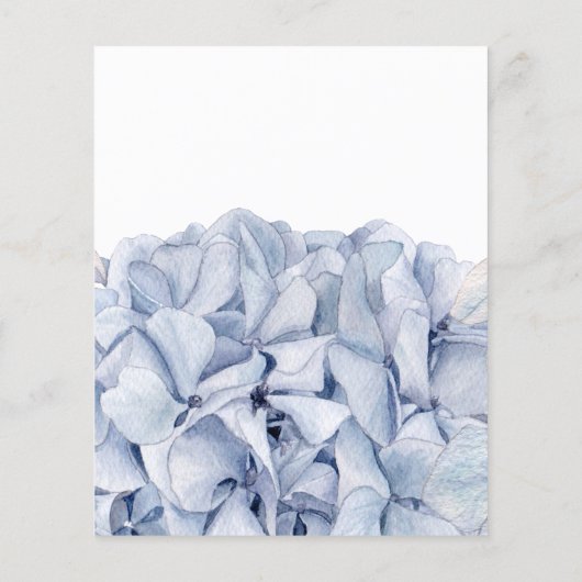 Blue Hydrangeas Wedding Invitation Flyer (Achterkant)