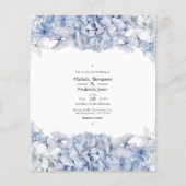 Blue Hydrangeas Wedding Invitation Flyer (Voorkant)