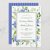 Blue Hydrangeas Wedding Kaart (Voorkant / Achterkant)