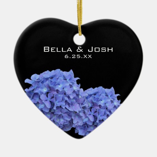Blue Hydrangeas Wedding Ornament (Voorkant)