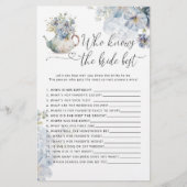 Blue Hydrangeas Wie weet de bruid beste spel (Voorkant)