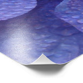 Blue Hydrenga Sluiten met regendruppels Foto Afdruk (Hoek)