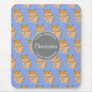 Blue I hou van Hamsters Hamster Pattern Muismat