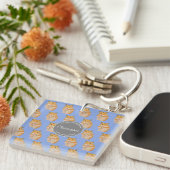 Blue I hou van Hamsters Hamster Pattern Sleutelhanger (Voorkant Rechts)