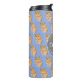 Blue I hou van Hamsters Hamster Pattern Thermosbeker (Gedraaid links)