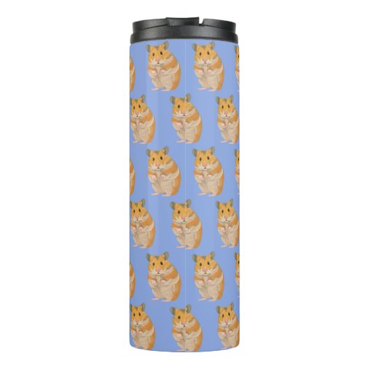 Blue I hou van Hamsters Hamster Pattern Thermosbeker (Achterkant)