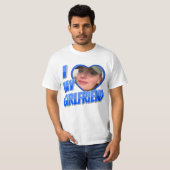 Blue I Love My Girlfriend Photo T-Shirt (Devant entier)