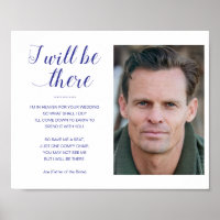 Blue I will be here with Photo Memorial Wedding