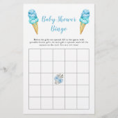 Blue Ice Cream Baby shower Bingo Game (Voorkant)