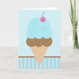 Blue Ice Cream Cone Kaart