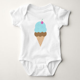 Blue Ice Cream Cone Romper