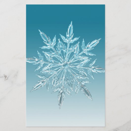 Blue Ice Crystal Briefpapier (Voorkant)