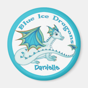 Blue Ice Dragon Magnet Magneet