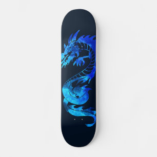 Blue Ice Dragon Tattoo Skateboard