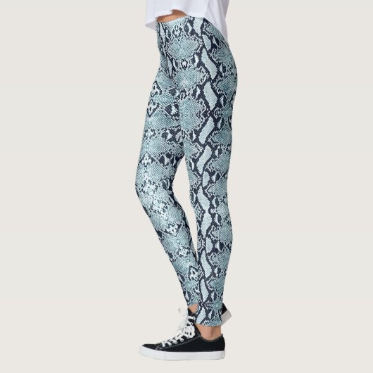 Blue Ice Faded Python snakeskin Leggings (Links)