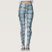Blue Ice Faded Python snakeskin Leggings (Voorkant)