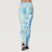 Blue Ice Fractal Swirl Leggings (Achterkant)