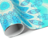 Blue Ice Goddess, Abstracte kristallen van liefde Cadeaupapier (Rol Hoek)