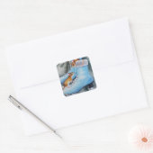Blue Ice Schaatsen & Mice Holiday Home Waterverf A Vierkante Sticker (Envelop)