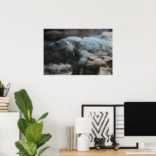 Blue Iguana Print (Thuiskantoor)