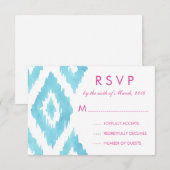 Blue Ikat RSVP (Devant / Derrière)